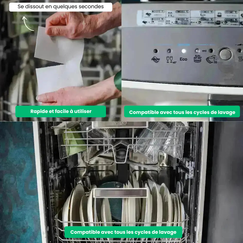 DishDrop™ - Propre, sans plastique, pour votre vaisselle