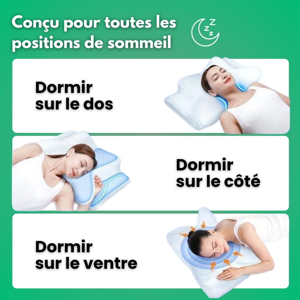 Lunava™ - Oreiller Cervical Mémoire de Forme