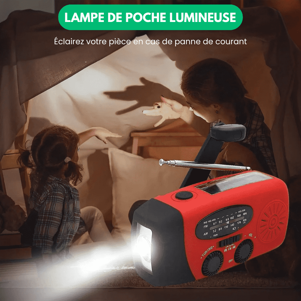NEXRadio™ - Radio Multifonction Portable Solaire