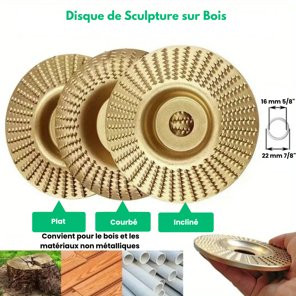 Disqueo™ - Kit De Disques Ponçage Et Sculpture Bois