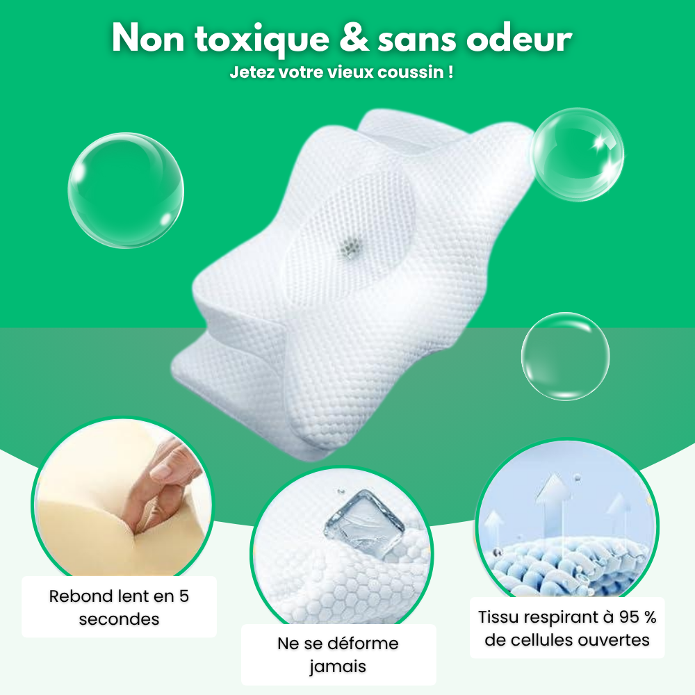 Lunava™ - Oreiller Cervical Mémoire de Forme