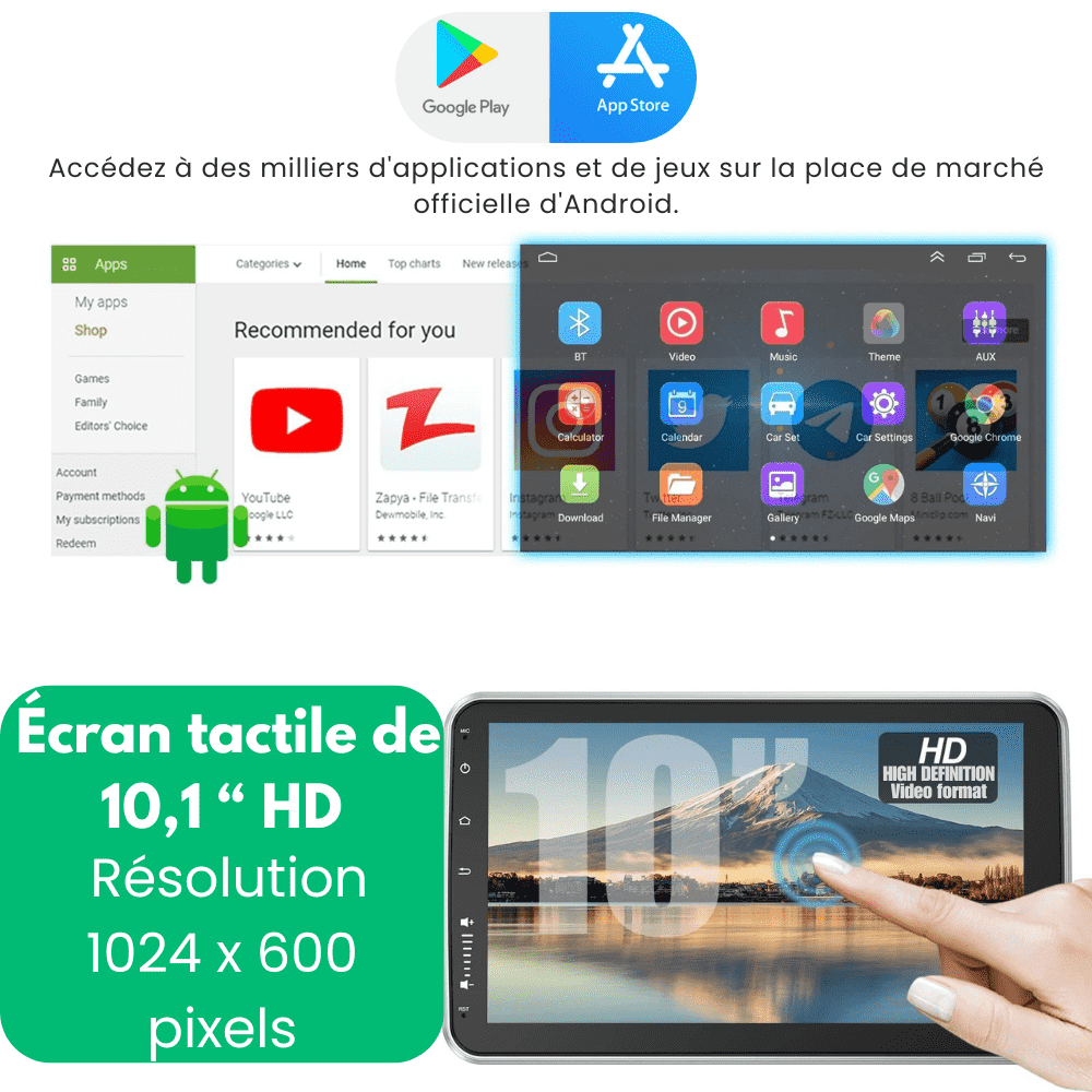 EvoPlay™ - CarPlay Autoradio Universel Bluetooth