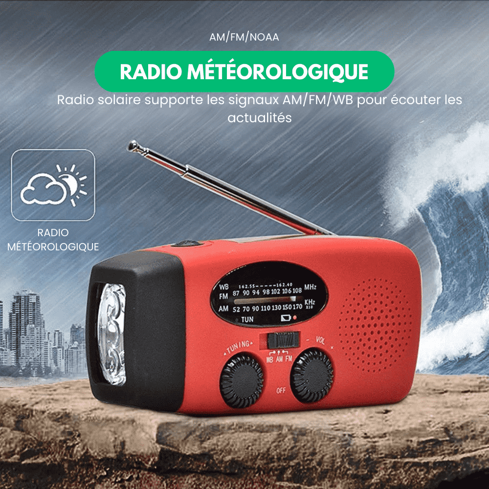 NEXRadio™ - Radio Multifonction Portable Solaire