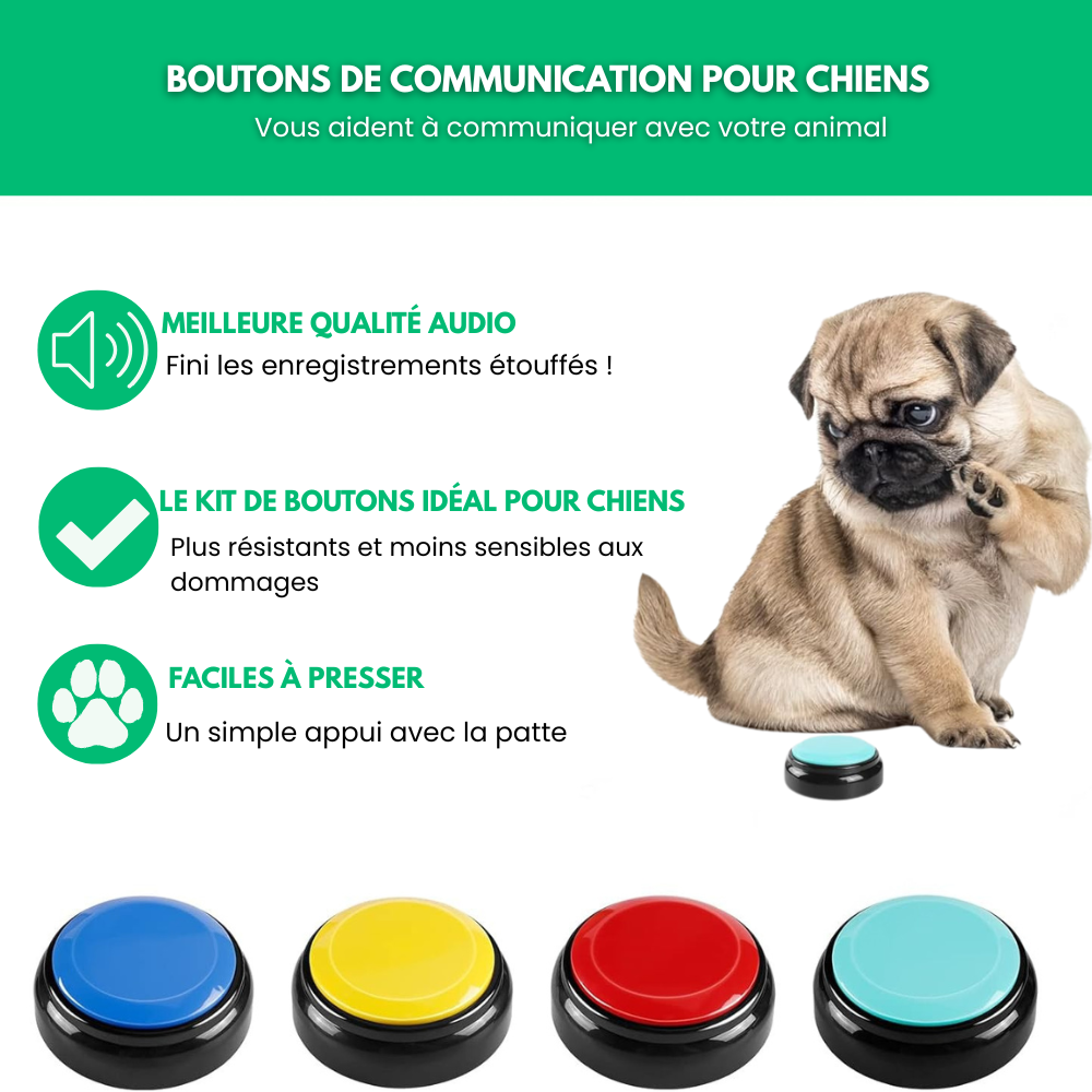 VoiceBuddy™ - Lot de 4 buzzers interactifs