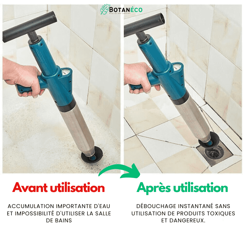 DebouchPro™ - Déboucheur par pression 4 en 1