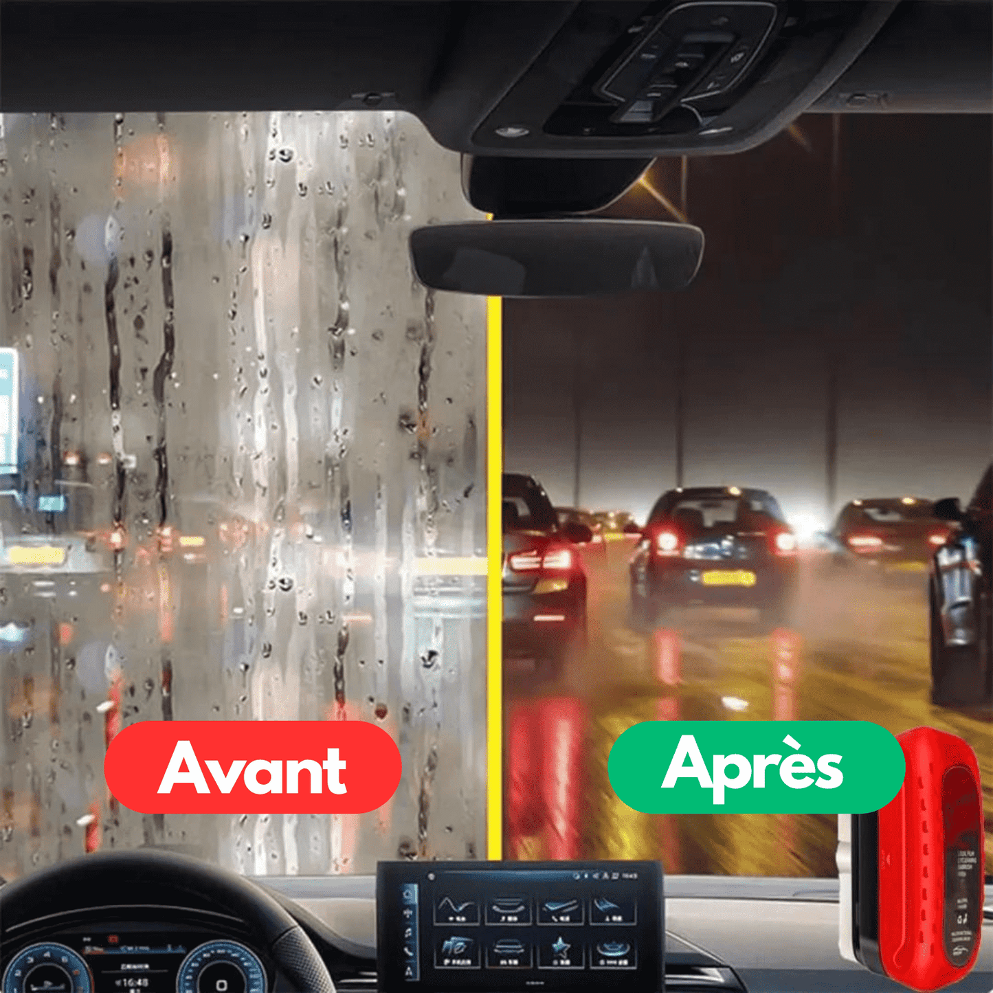 RainClear™ - Nettoyage, Essuyage & Protection pour vitres