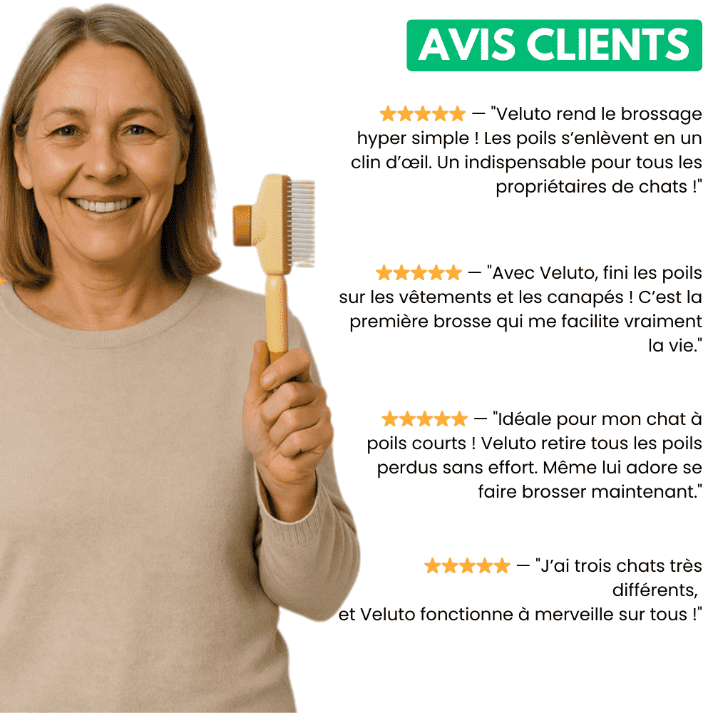 Veluto™ - Brosse Anti-Poils Chien & Chat