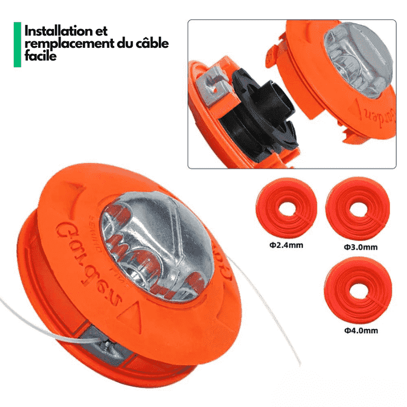 GardenGo™ - Tête de débrousailleuse universelle