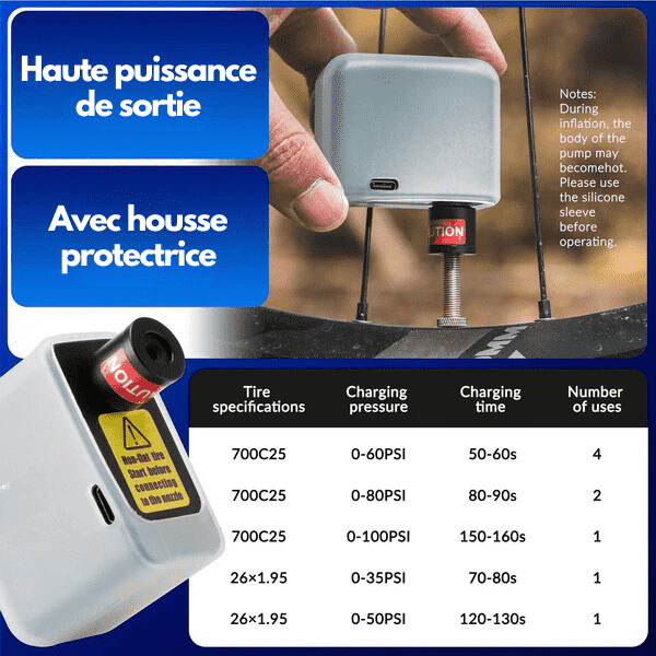 AirFlow™ - Pompe à Vélo Électrique