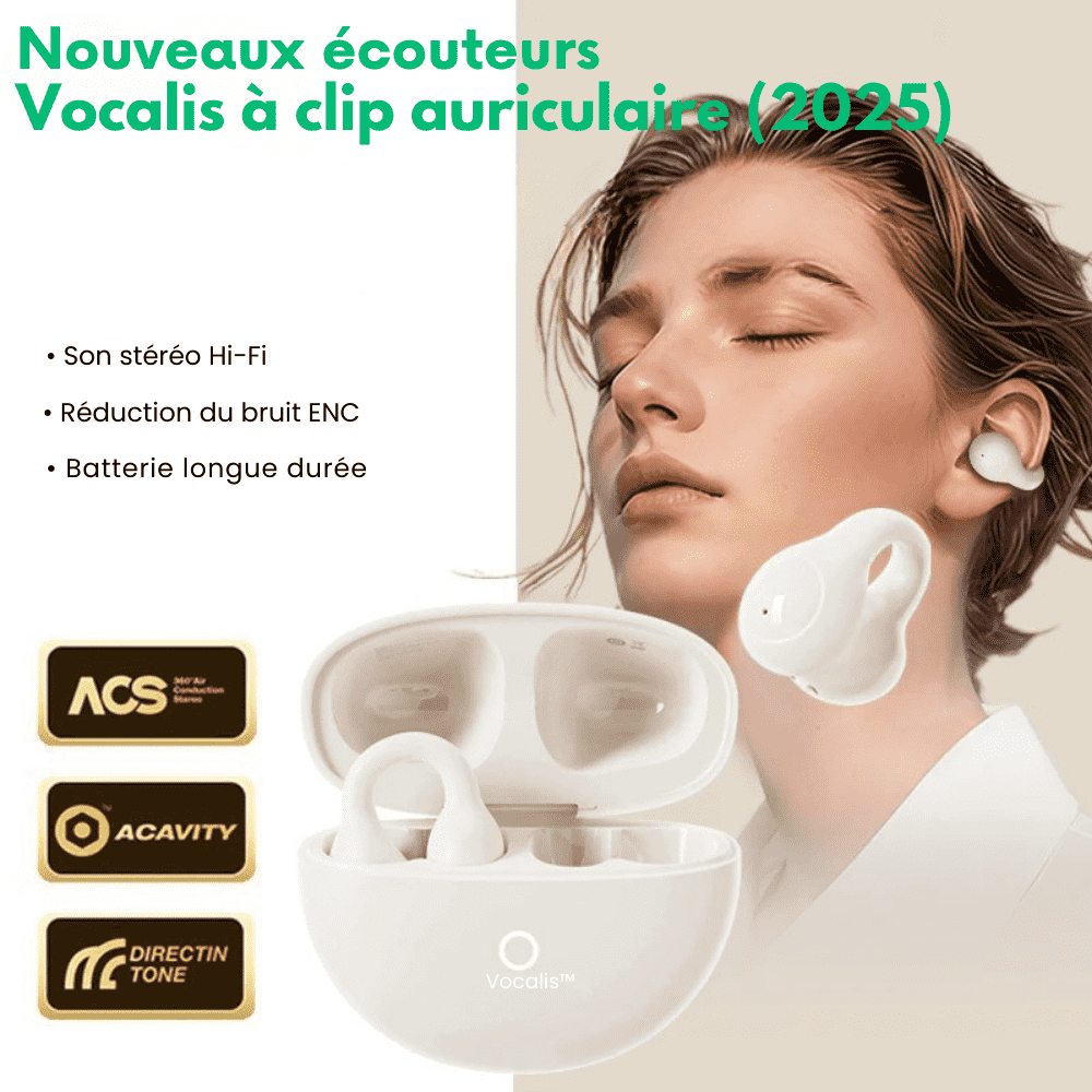 Vocalis™ - Écouteurs Bluetooth Clip-On