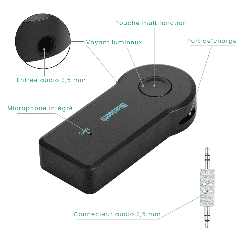 AutoLink™ - Adaptateur Bluetooth avec Micro Intégré
