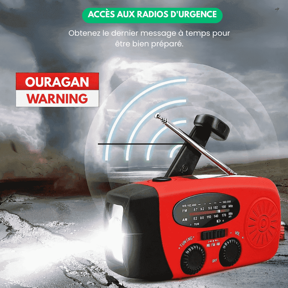 NEXRadio™ - Radio Multifonction Portable Solaire