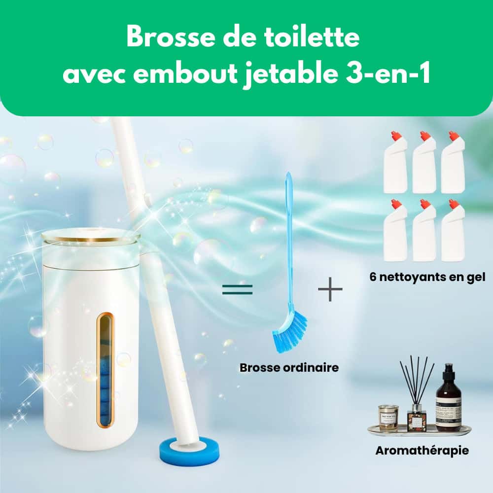 FlushBross™ - Brosse WC Jetable avec Recharges