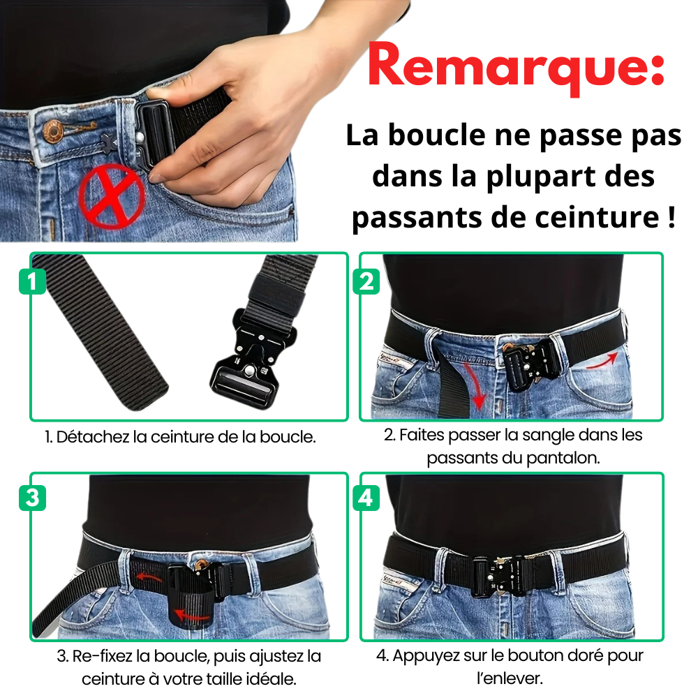 SteelCore™ - Ceinture tactique ultra-résistante