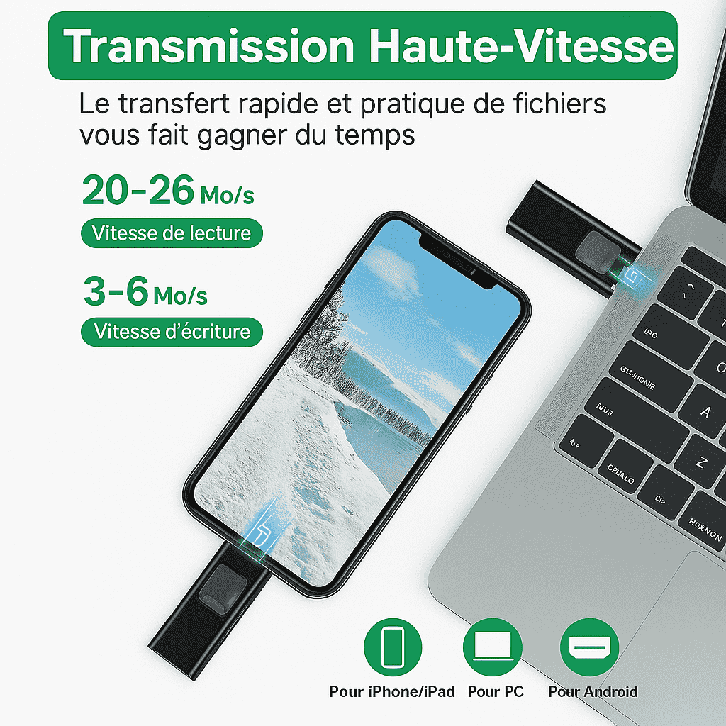 Vault™ - Clé USB 4en1 64Gb