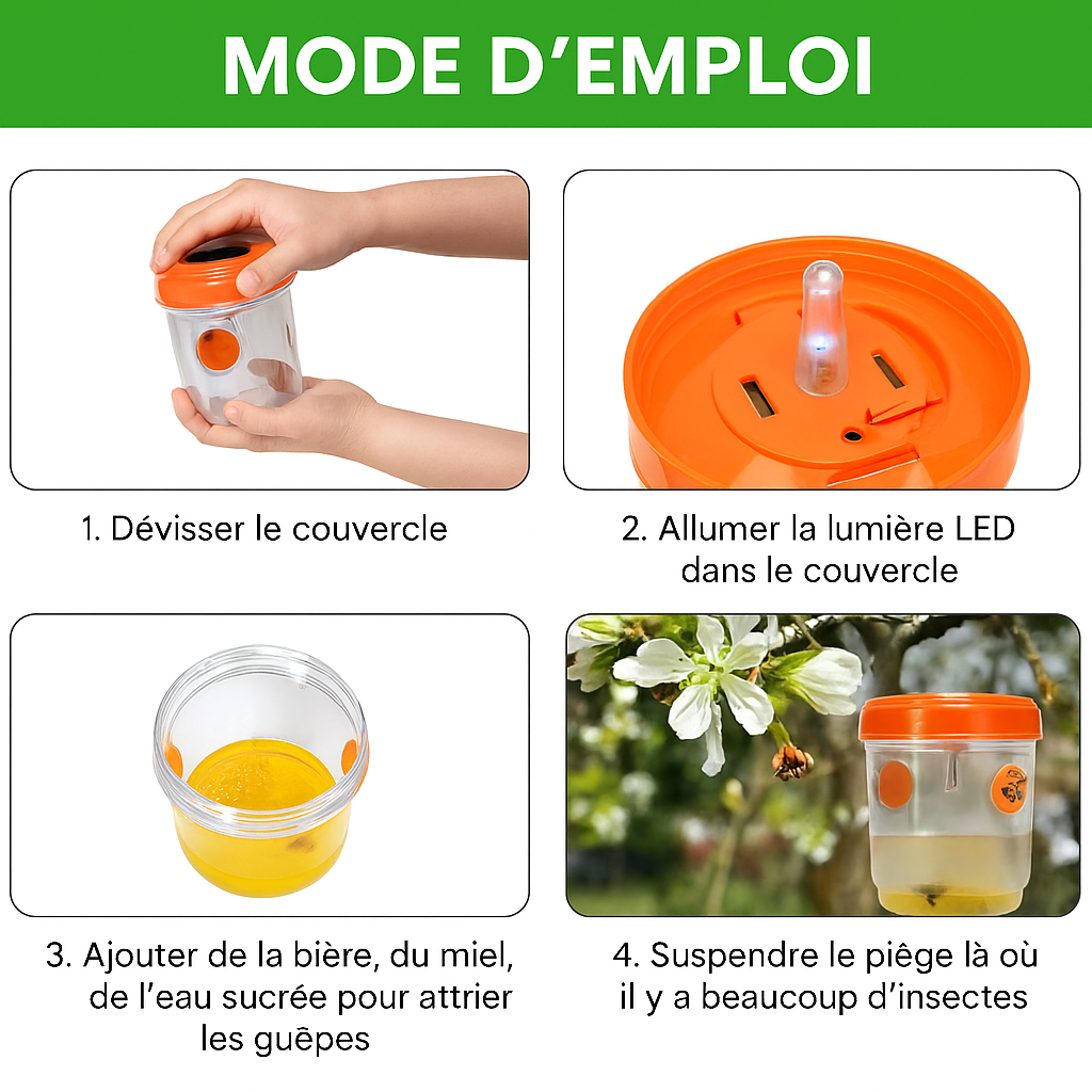 InsectoX™ - Piège Anti-Moustiques & Guêpes