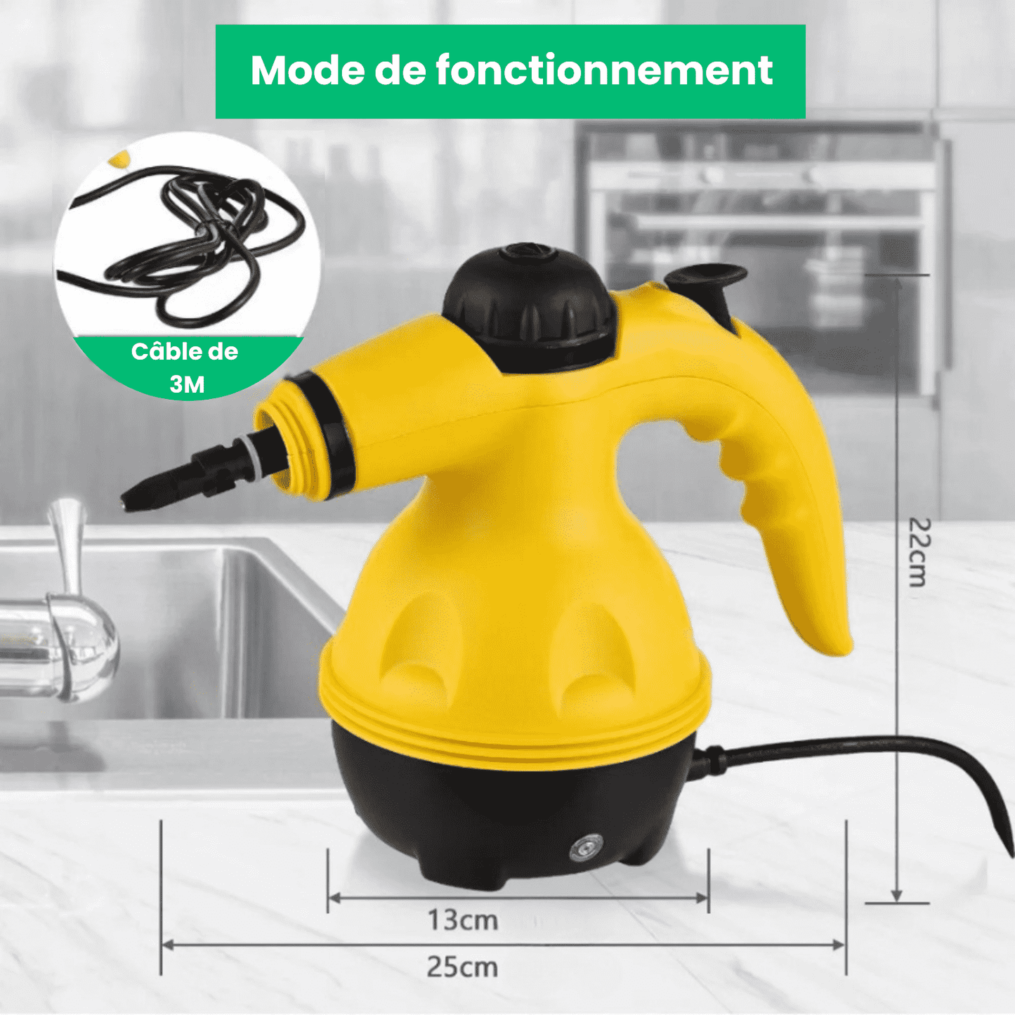VapoClean™ - Nettoyeur à vapeur tout-en-un