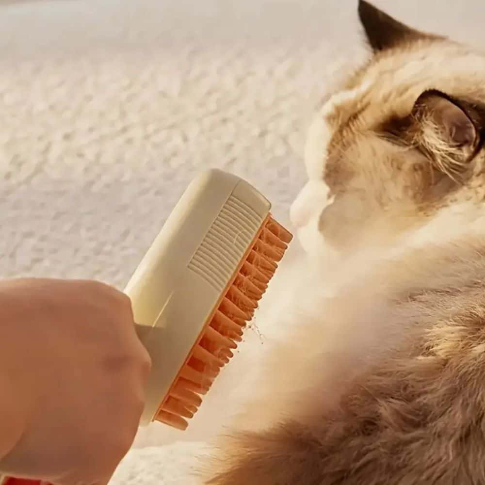 VapeoPet™ - Brosse Vapeur Nettoyage et Détente Animale