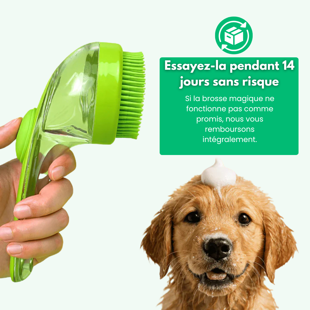 PupSoft™ - Brosse à Eau et Shampoing pour Chien