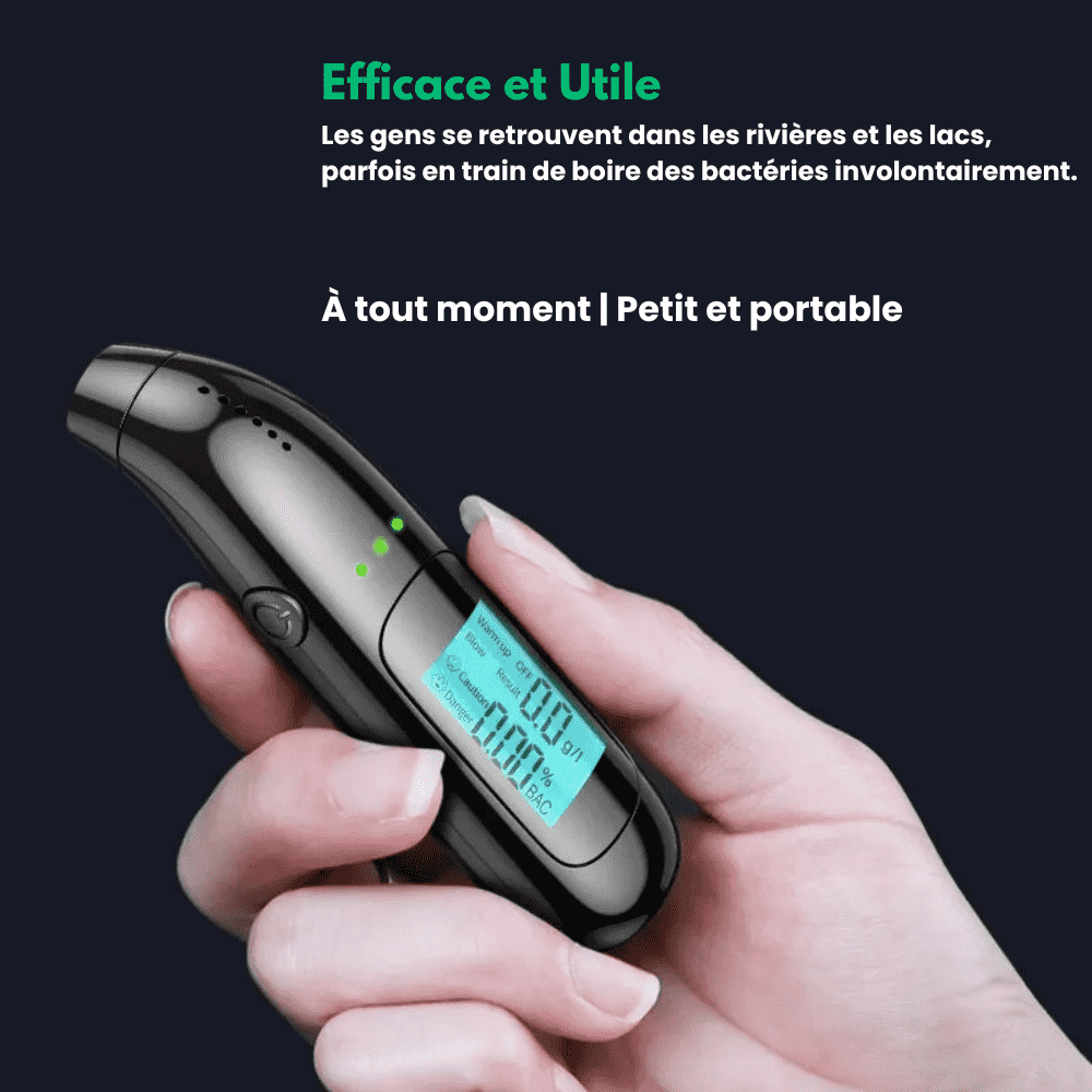 AlcoCheck™ - Éthylomètre Électronique Réutilisable