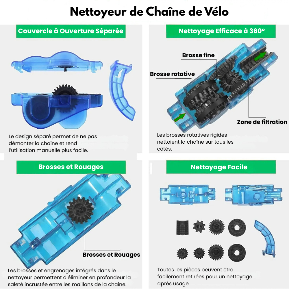 BikeBrush™ - Kit De Nettoyage Pour Chaine Vélo