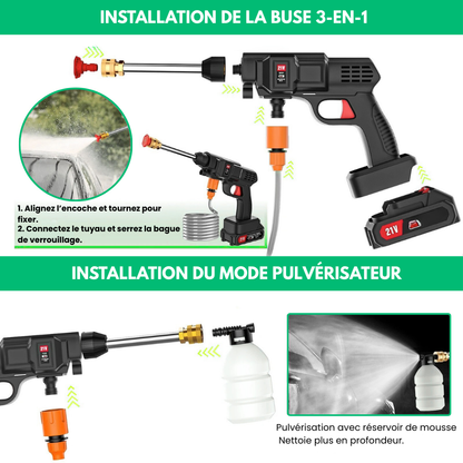 CleanShot™ - Pistolet Nettoyeur Haute Pression Sans Fil