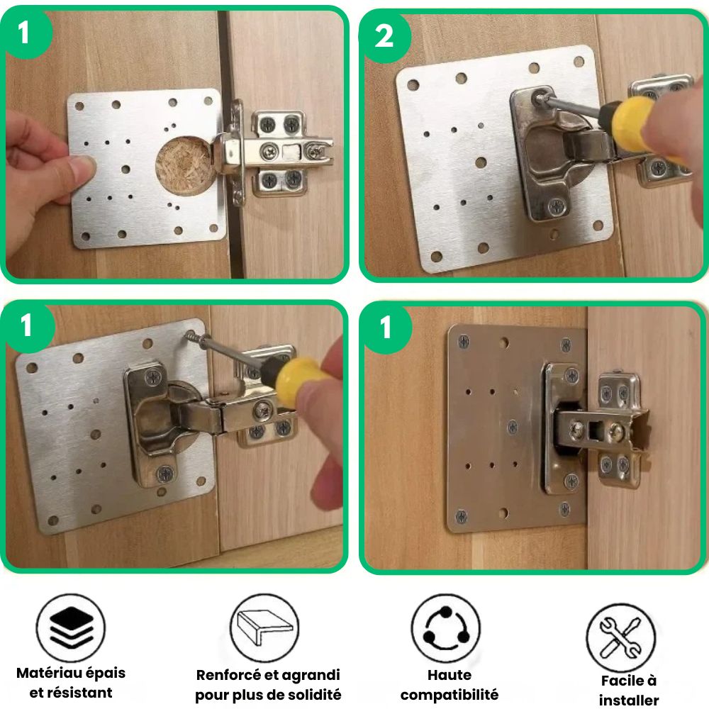 FixiBoard™ - Plaque De Réparation Pour Charnière