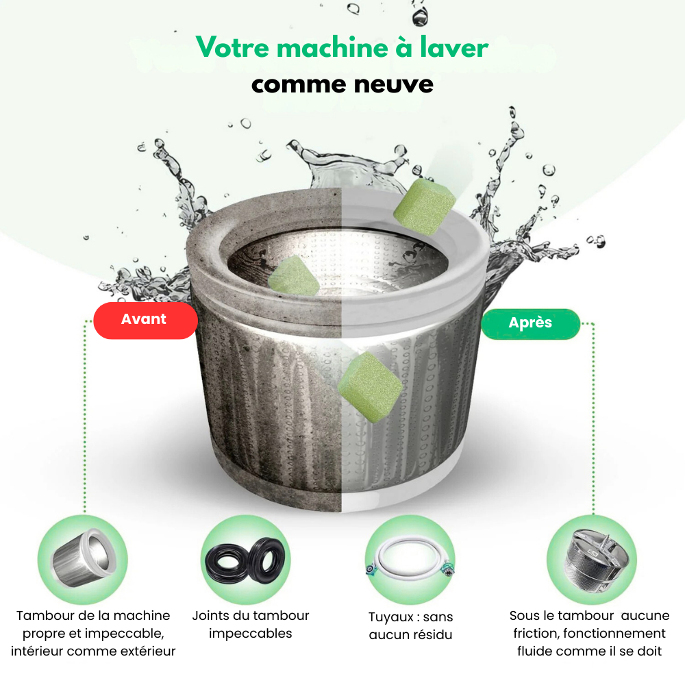 DrumFresh™ - Nettoyant Anti-Odeurs Et Poils Pour Lave-Linge