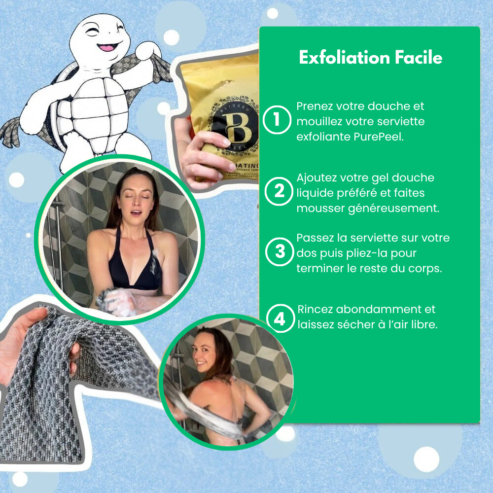 PurePeel™ - Serviette De Douche Exfoliante Antibactérienne