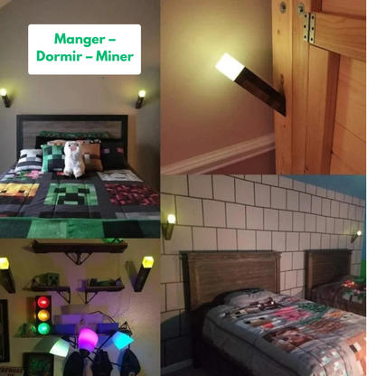 PixelTorch™ - Lampe Torche Minecraft Rechargeable