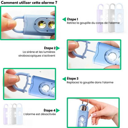 PanicPin™ - Porte-Clés Alarme 130dB