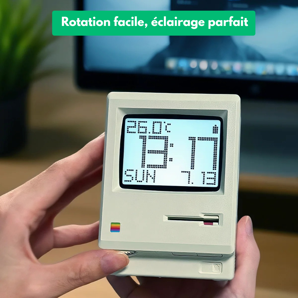 Maclock™ - Horloge Numérique Rétro