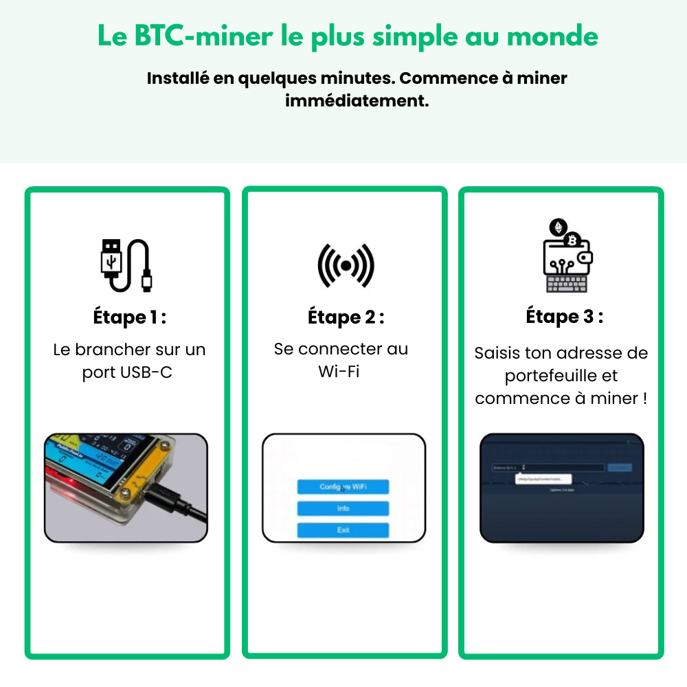 BitDrop™ - Appareil Pour Minage Bitcoin Automatique Et Économique
