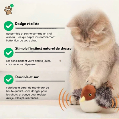 FliFlap™ - Jouet Oiseau Interactif Pour Chat