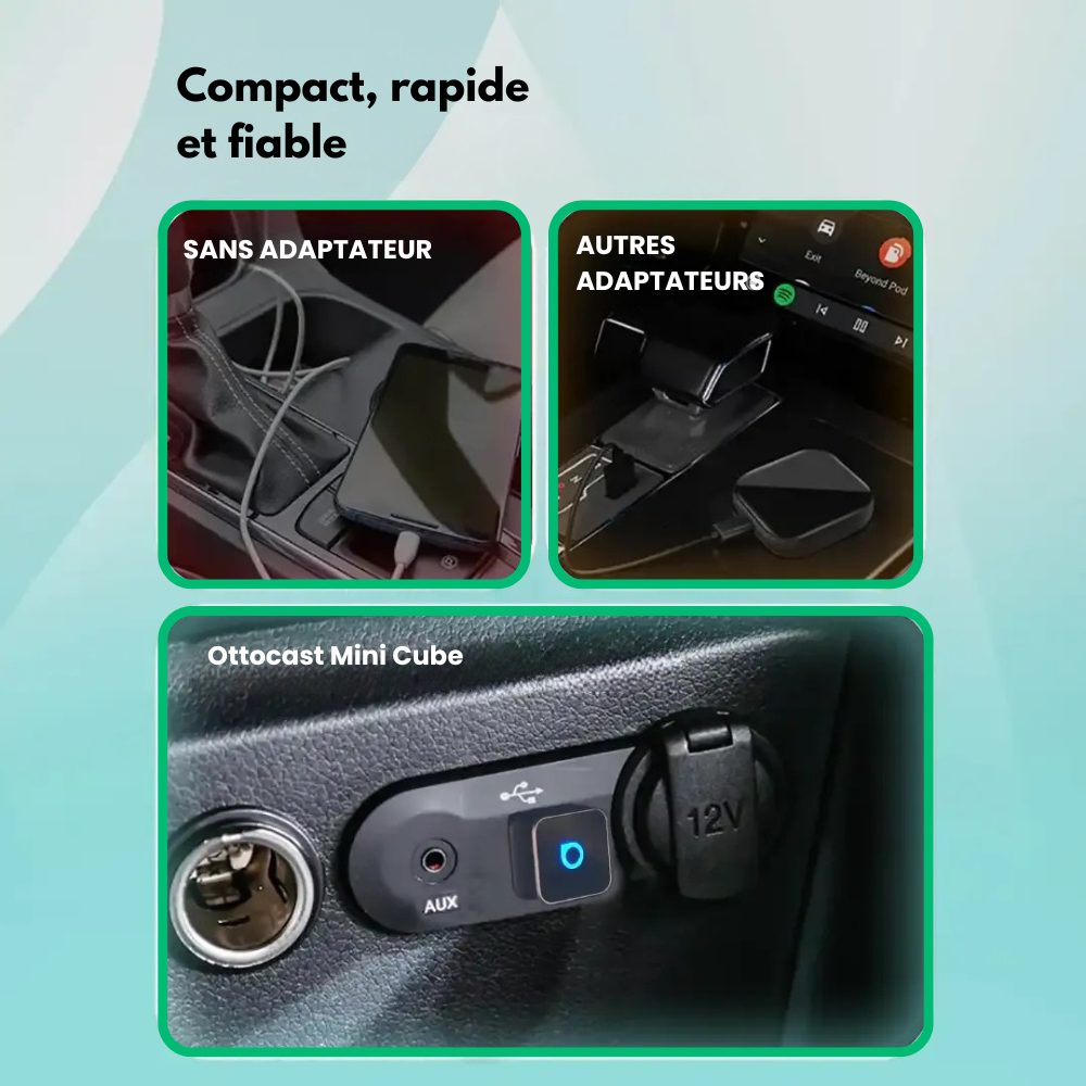 Ottocast™ - Adaptateur CarPlay Sans Fil Universel