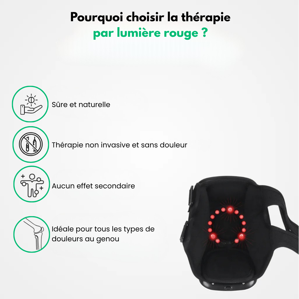 Theramure™ - Thérapie Genou Par Lumière Rouge, Chaleur Et Massage