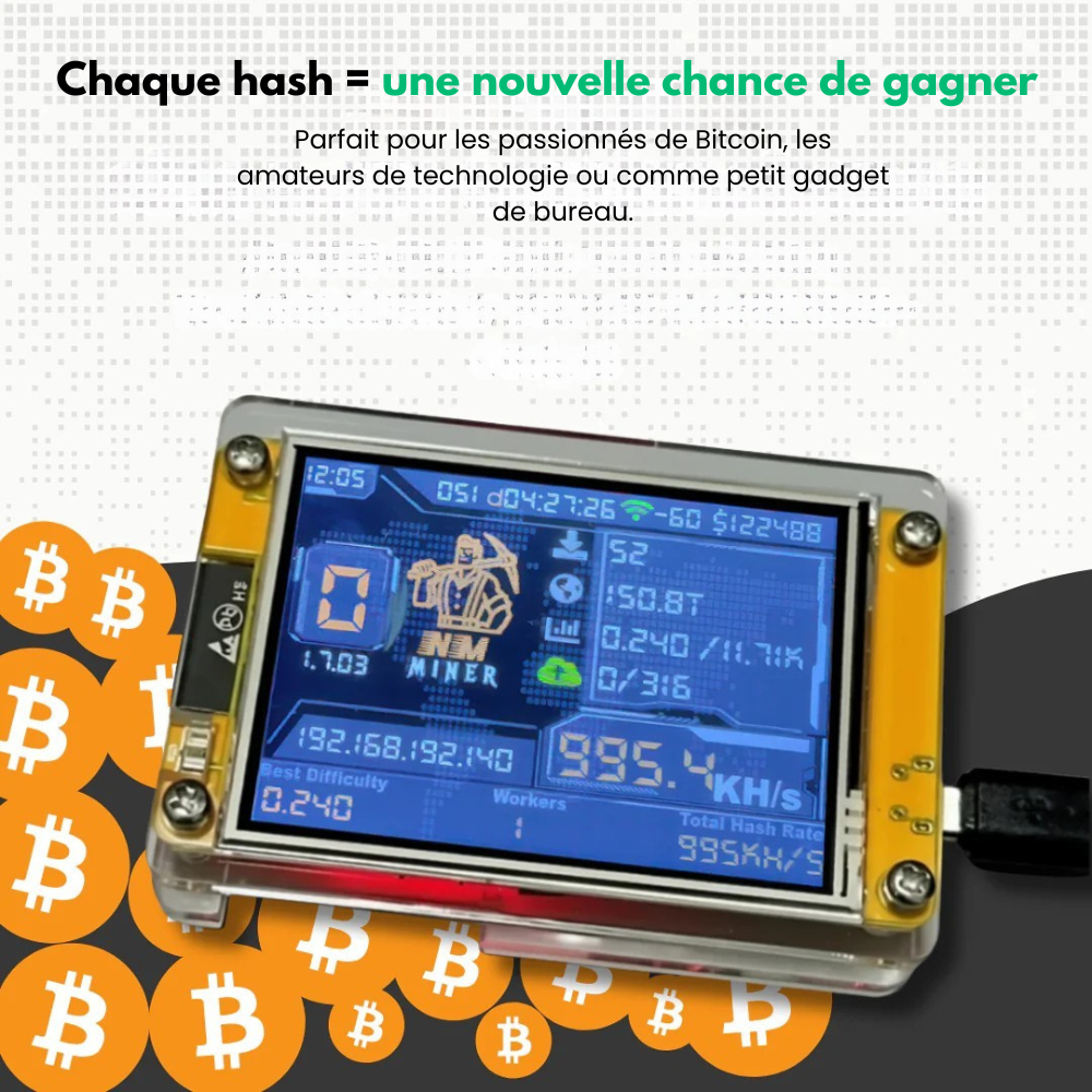 BitDrop™ - Appareil Pour Minage Bitcoin Automatique Et Économique