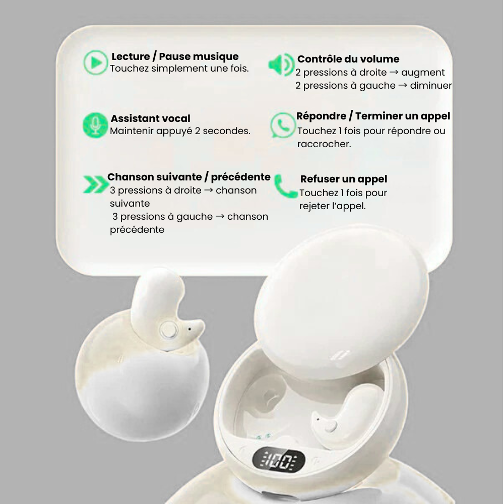 MindBuds™ - Mini Écouteurs Bluetooth Pour Sommeil Et Détente