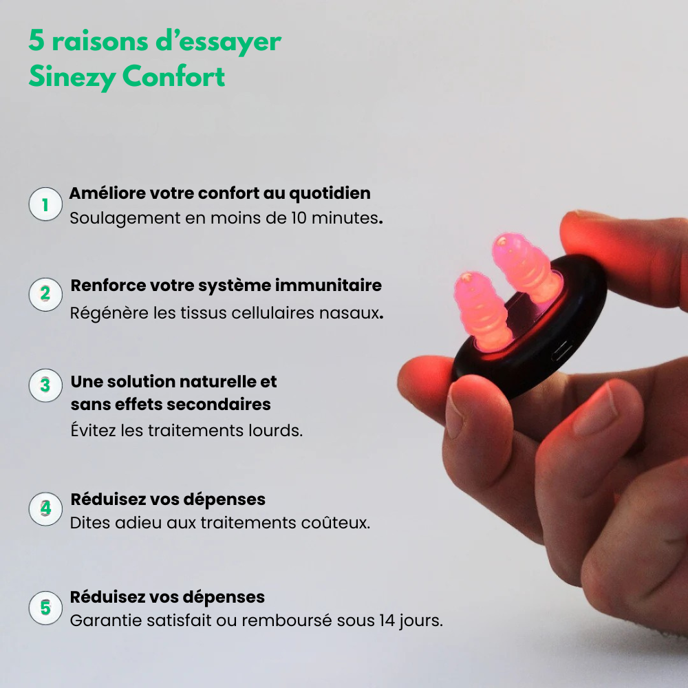 Sinuzy™ - Appareil De Photothérapie Pour Sinus Et Allergies