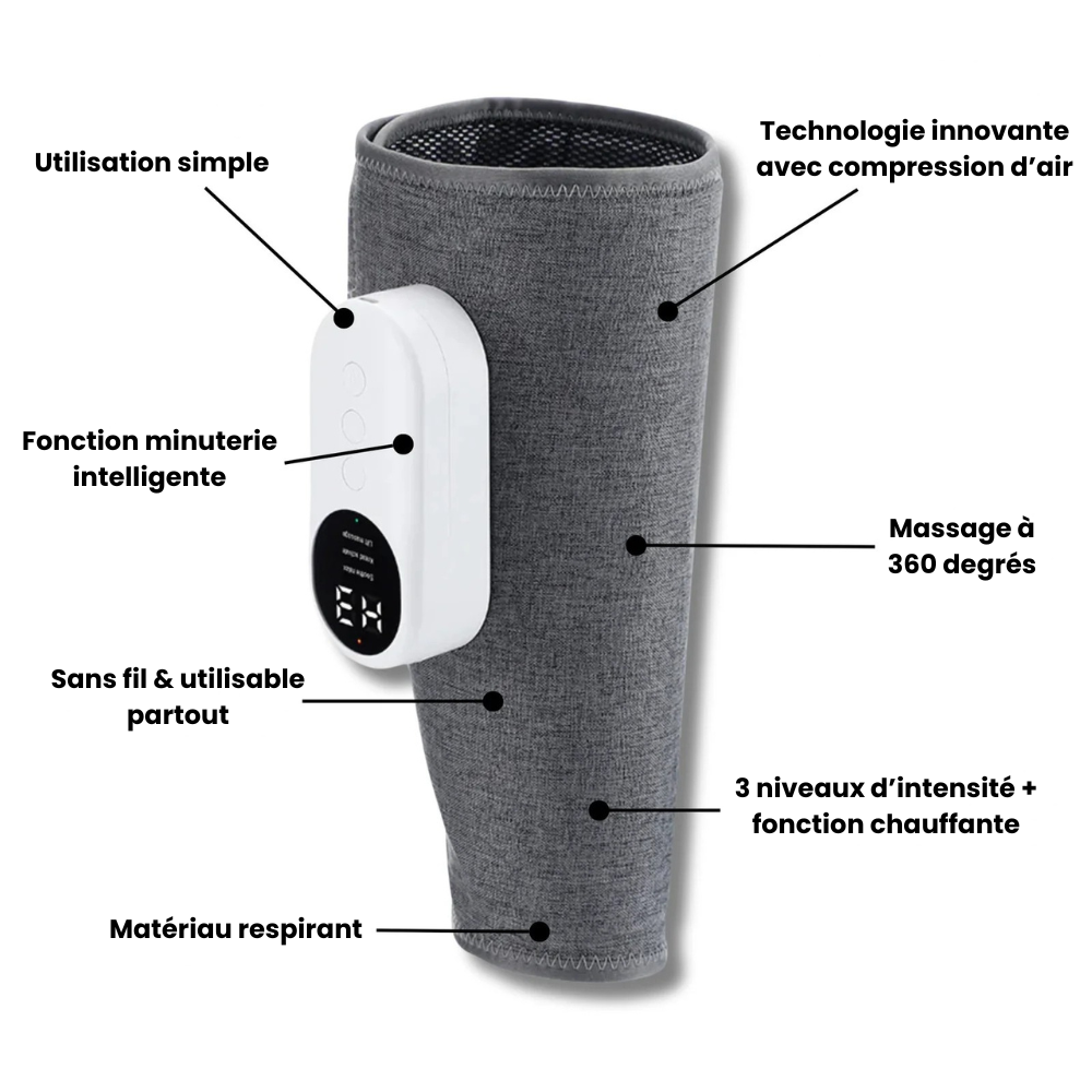 FlowFit™ - Massage 3-En-1 : Compression, Chaleur Et Vibration