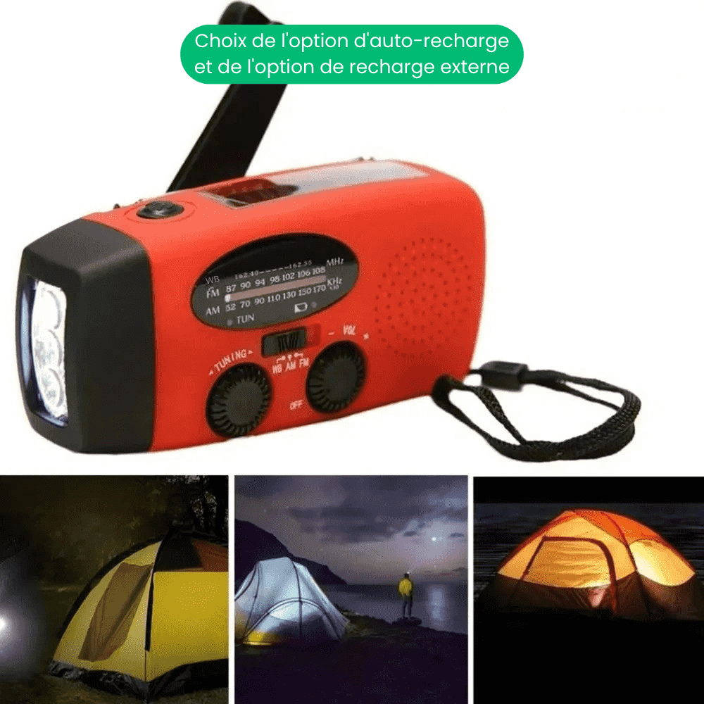 NEXRadio™ - Radio Multifonction Portable Solaire