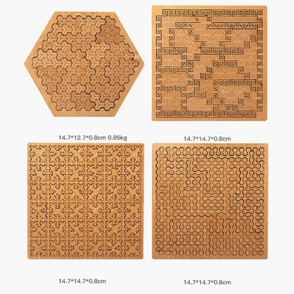 PuzzleLab™ - Casse-Tête En Bois Avec Pièces Uniques