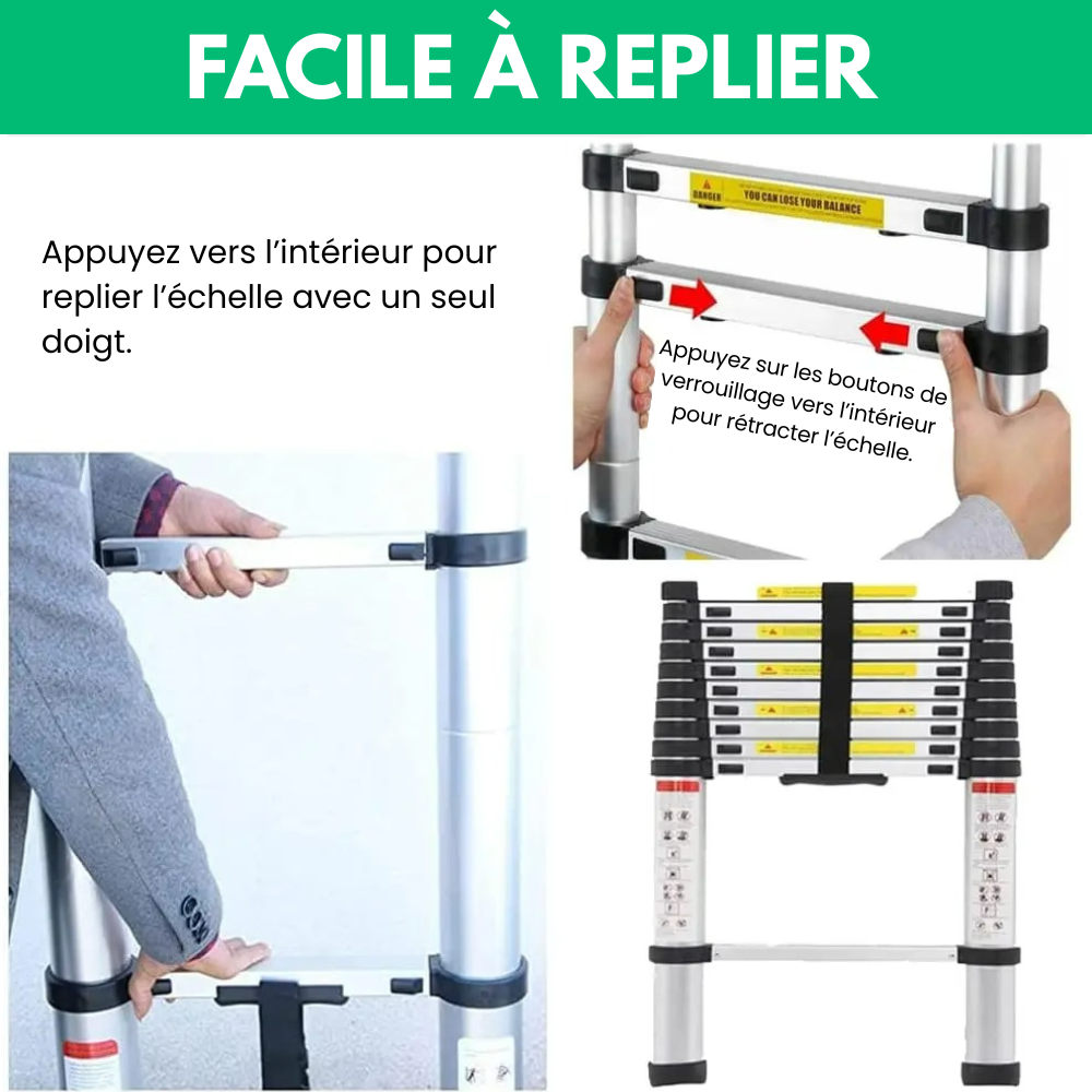Telesko™ - Échelle Télescopique Multi-Usages 3.8m