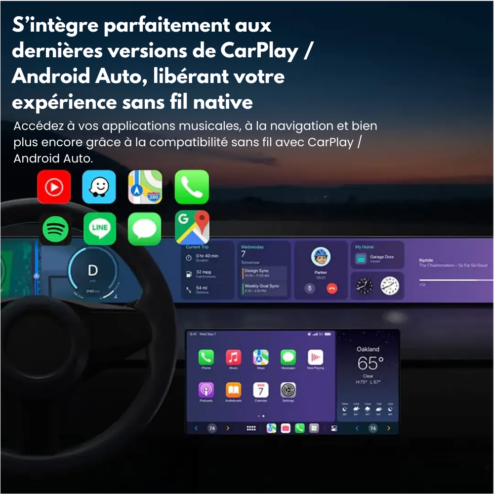 Ottocast™ - Adaptateur CarPlay Sans Fil Universel