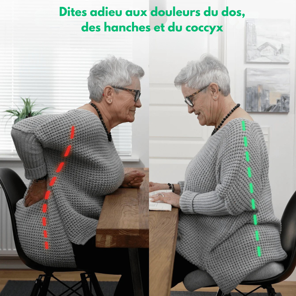 PosturePad™ - Coussin De Soutien Lombaire Et Coccyx