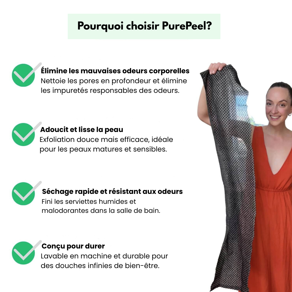 PurePeel™ - Serviette De Douche Exfoliante Antibactérienne