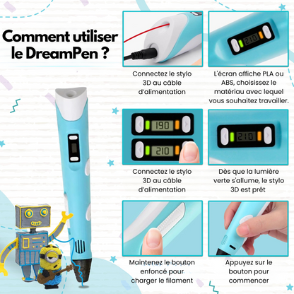 DreamPen™ - Kit Créatif stylo 3D