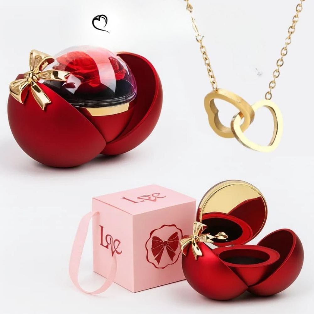 Lovenja™ - Coffret Rose Éternelle Avec Collier