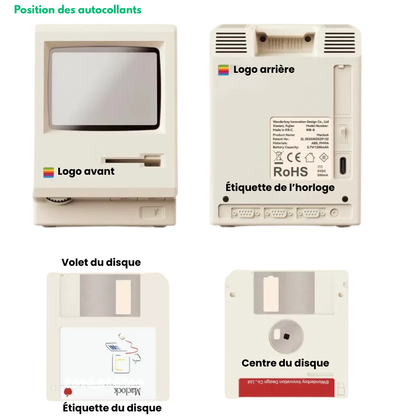 Maclock™ - Horloge Numérique Rétro