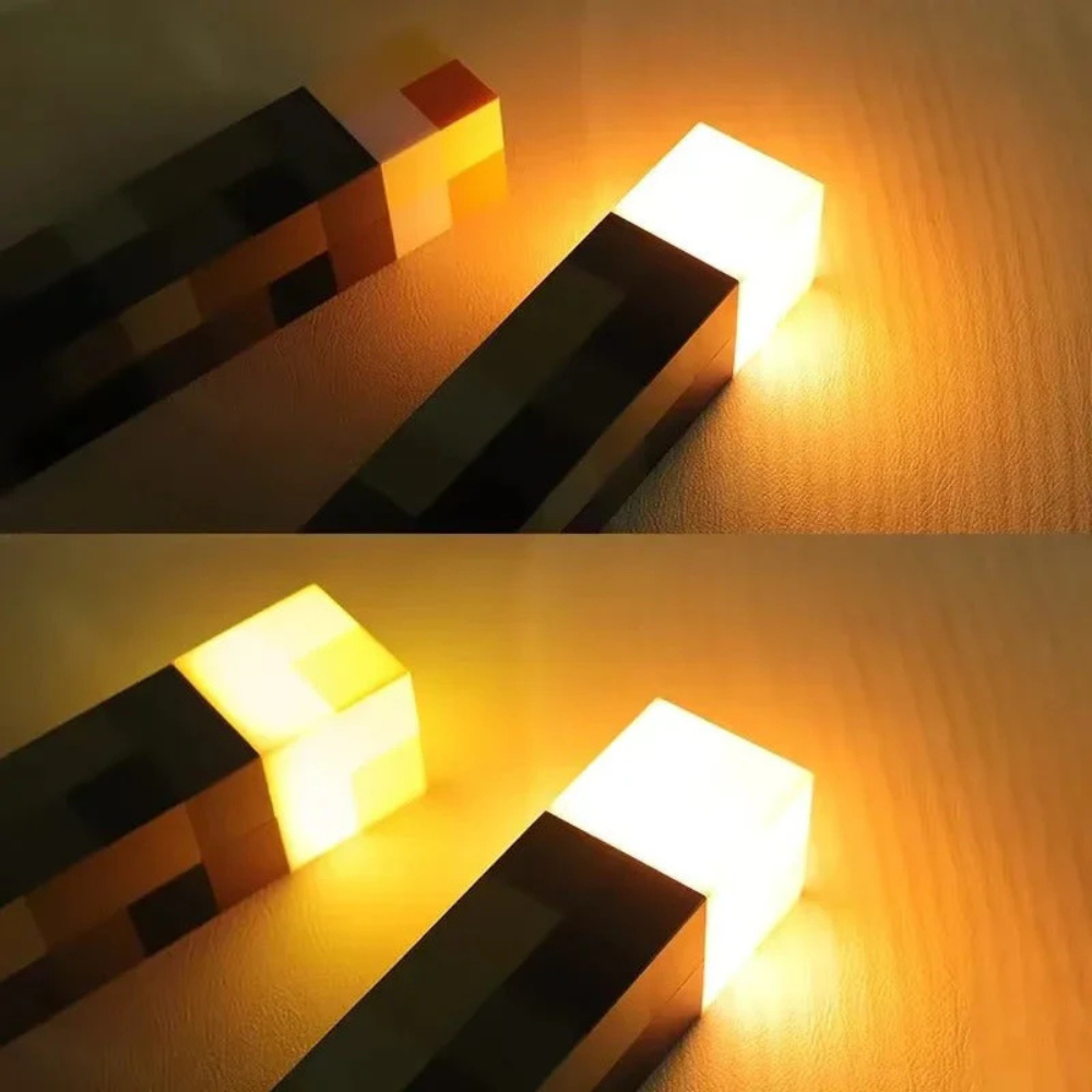 PixelTorch™ - Lampe Torche Minecraft Rechargeable